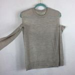 All Saints Elton Cream Merino Wool Sweater XS Cut Out Shoulder Lightweight Photo 9