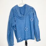 Paper Crane  blue denim zipper star pullover jacket size small Photo 3