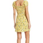 Bailey blue NWT Lemon Print Mini Dress Square Neck Puff Sleeve Smocked Fruit New Photo 1