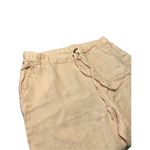 Vince Camuto  Women's Peach Linen Tie Front Wide Leg Pants Size 1X Pockets Photo 3