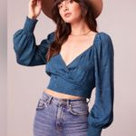 Band of Gypsies Band of the Free Camille Wrap Cropped Top M NWT Photo 2