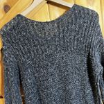 Hollister Women's Dark Gray Open Knit Sweater Size M/L Long Sleeve Pullover Photo 5