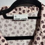VTG Henri Joren Brown Apple Print Collared Top Polyester SEE Womens XXL Quirky Photo 2