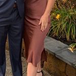 EXPRESS Bronze/brown Satin Dress Photo 1