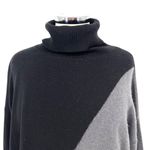 margaret o'leary Cashmere Turtleneck Sweater Dress Black Gray Size Medium Photo 2