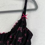 Victoria's Secret  Sexy‎ Little Things Corset Tank Top Black Butterfly Pink L Photo 1