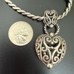 Brighton Retired  Silverplated Bibi Heart Necklace Chunky Chain 60g. Photo 4