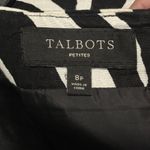 Talbots Black White Zebra Mini Skirt 8P A Line Whimysgoth Slit Modern Abstract Photo 5