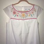 Southern Tide Dress White Seersucker Embroidered Dress Sz 4 NWT Floral Fringe Photo 3