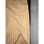 LA LIGNE Pinstripe Wide Leg Pants Women 1X Elastic Waist Plus Size Bleached Tan Photo 7