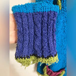 Vintage Design Options Colorblock Button Down Cardigan sweater Bright Medium Pink Photo 4