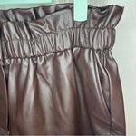 Laundry by Shelli Segal  Faux Leather Shorts Dark Brown M Photo 2