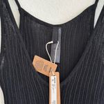 SKIMS  Sheer Knit Plunge Tank in Onyx, Size Small Photo 6