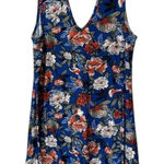 Derek Heart Blue Pink Floral Sparrow Print Dress • Boho Mini Flowy M Photo 0