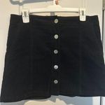 Forever 21 Black Corduroy Button Up Skirt Photo 0