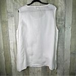 Caroline Rose 100% Linen Size 2X Sleeveless Crewneck White Tunic w/Side Slits Photo 1