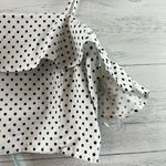 She & Sky  Dot Print Ruffle Sleeve Crop Top Size L Photo 9