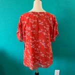 CAbi NWT 5712 Cherry Blossom Split Sleeve Chiffon Top V-Neck Casual Size M Photo 1