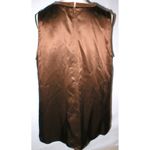 Womens New Ralph Lauren NWT 14W 14 W Silk Suede Dark Chocolate Brown Blouse Key Photo 6