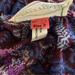 Vintage 70s poly fern leaf print wrap dress Size M Photo 2