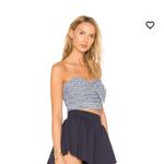 Lovers + Friends  Blue and White Checkered Crop Top Photo 2