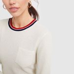 RE/DONE NWT  Long Sleeve Thermal Pocket‎ Tee in Vintage White Size LARGE REDONE Photo 11