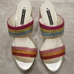 Alice + Olivia ๐ Loni Rainbow Color Block Mule Heel Photo 10