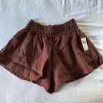 Anthropologie  The Somerset Linen Edition Shorts NWT, Sepia Brown - Small Photo 5