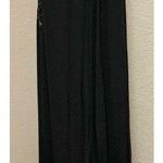 carole little Vintage 90s Black Maxi Boho Beaded Dress Photo 3