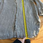 Flax 100% Linen Beige Button Up Medium Shirt Tunic Size Medium Oversized Photo 5