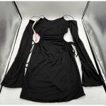 Oh Polly  RUMI Ruched Cut Out Sides Long Sleeve Mini Dress Photo 5