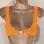 Zulu And Zephyr Signature Crop Bralette Bikini Top Ribbed Orange Size 2 New Photo 5