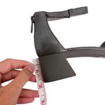 Eileen Fisher Noni Silver Metallic Strappy Block Heel Leather Sandals Size 8.5 Photo 11