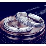 Boutique Unisex Braided Pure 999 Silver Buddhist Mantra Cuff Bracelet,‎ Adjustable Photo 7