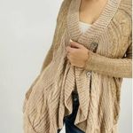 Free People  HemingWay Waterfall Drape Oversized Knit Cardigan Sweater Size Small Photo 1