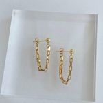 Chain Earrings, Gold Chain Earrings Photo 2