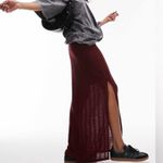 Topshop  Deep Red Maxi Skirt Photo 0