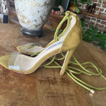 Cape Robbin  Clear toe stilettos in green suede heels shoes for women Photo 0