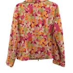 Dana Buchman Vintage Vibrant Floral Zip Up Fully Lined Light Jacket Size 14 Photo 2