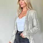 SIX/FIFTY dreams sequin blazer in champagne NWT Size Small Yellow Photo 1