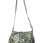 Vera Bradley VTG Island Bloom CROSSBODY SHOULDER HANDBAG Green Blue Floral Purse Photo 2
