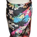 Long Sarong Wrap Scarf Coverup Tropical Birds Of Paradise Floral Resortwear Size undefined Photo 0