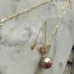 Boutique 2- Custom Made 12mm Genuine Pearl Necklace Photo 2