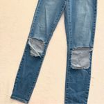 Topshop Womens Moto Leigh Mid Rise Ripped Knee Skinny Jeans size 25W x 30L Photo 6