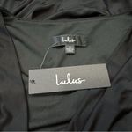 Lulus  Serious Stunner Black Ruched Long Sleeve Mini Bodycon Dress Photo 5