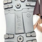 NAOT Orion Sandals Brown Leather Thong Women's Size 37/6 Chunky Sole Y2K Comfort Photo 8