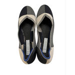 Rothy's Captoe Buffalo Plaid Slip On Flats Size 10 Black White Casual Retired Photo 3