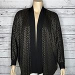 J.O.A. Rivers O/S Plus 1X-3X Black Gold Embellished Batwing Sleeve Cardigan Jacket Photo 0