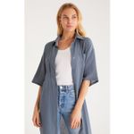 Z Supply  Womens XS/S Blue Button Front‎ Maxi Dress Shirt Cover Up Photo 2