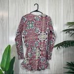 Raga NEW Anthropologie  Romper Sunset Rose Mosaic Patchwork Tie Front size S NWT Photo 3